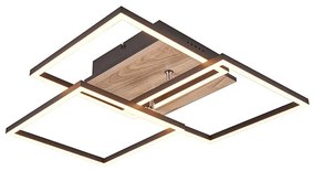 Φωτιστικό Οροφής RL Lighting Mobile R62883135 Μαύρο Ματ και Ξύλο MDF