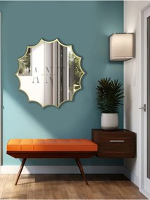 Stewehome Ασύμμετρος καθρέφτης τοίχου από γυαλί 60x60 cm