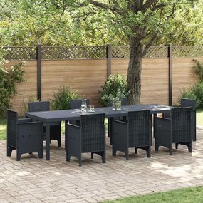 vidaXL Τραπέζι Κήπου Ανθρακί 300 x 100 x 73 εκ συνθετικό ρατάν