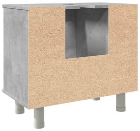 vidaXL Ντουλάπι Νιπτήρα Γκρι Σκυροδέματος 60x32x53,5 εκ. Επεξ. Ξύλο