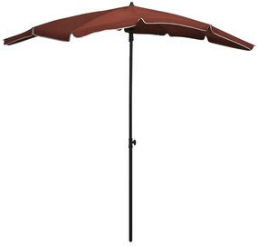 vidaXL Ομπρέλα Κήπου με Ιστό Τερακότα 200 x 130 εκ.