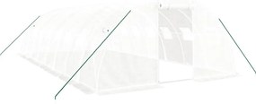 vidaXL Θερμοκήπιο Λευκό 32 μ² 8 x 4 x 2 μ. με Ατσάλινο Πλαίσιο