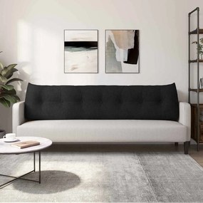 vidaXL Μαξιλάρι Πλάτης Μαύρο 200 x 24 x 50 εκ ύφασμα
