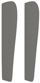 Κεφαλάρι με Πτερύγια Σκούρο Γκρι 83x23x118/128 εκ. Υφασμάτινο - Γκρι