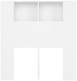 vidaXL Κεφαλάρι Με Αποθηκευτικό Χώρο Λευκό 100 x 18,5 x 104,5 εκ.