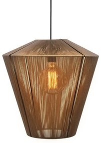Φωτιστικό Οροφής Μονόφωτο Cord Fylliana Καφέ 40x40 εκ. 40x40x100 εκ.