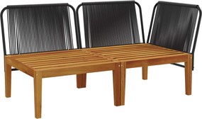 vidaXL 2 τμχ. Σετ Lounge Κήπου με Μαξιλάρια Φυσικό