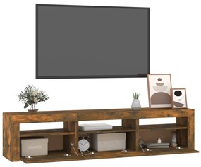 vidaXL Έπιπλο Τηλεόρασης με LED Καπνιστή Δρυς 180x35x40 εκ.