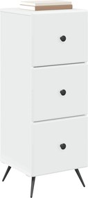 vidaXL Ντουλάπι με Συρτάρια Λευκό 33 x 34,5 x 90 εκ Επεξεργασμένο Ξύλο