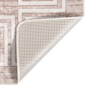 vidaXL Χαλί Πλενόμενο Αντιολισθητικό Μπεζ 160 x 230 εκ.