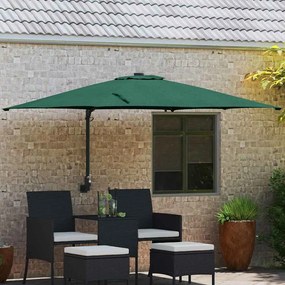 vidaXL Ομπρέλα Κήπου Πράσινο 248.5 x 247.5 x 160 εκ. ύφασμα