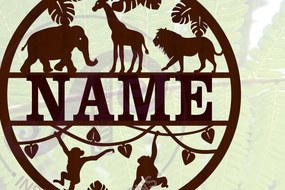 Σετ των 2 Intra απο ξύλο plywood 3mm-4mm πάχος – Αρχείο περικοπής Name Wild Animals Δίασταση  20x20 cm INTRAFABR-67500880