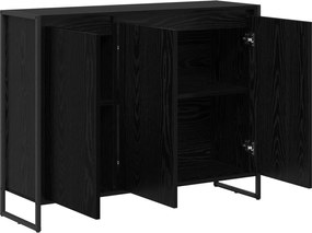 vidaXL Βοηθητικό ντουλάπι Μαύρη Οξυά 96,5 x 30 x 75 εκ