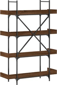 vidaXL Βιβλιοθήκη 4 Επιπέδων Καφέ Δρυς 100x33x145,5 εκ. Επεξεργ. Ξύλο