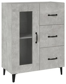 vidaXL Ντουλάπι Γκρι Σκυροδέματος 69,5x34x90 εκ. Επεξεργασμένο Ξύλο