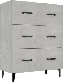vidaXL Ντουλάπι Γκρι Σκυροδέματος 69,5x34x90 εκ. Επεξεργασμένο Ξύλο