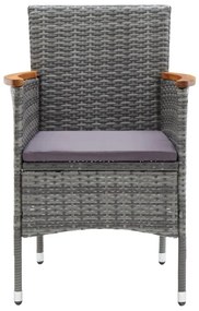 vidaXL Σετ Τραπεζαρίας Κήπου 3 Τεμαχίων Γκρι