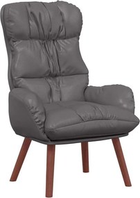 vidaXL Πολυθρόνα Γκρι 69 x 74 x 93 εκ. Δερματίνη