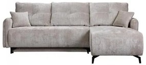 ΓΩΝΙΑΚΟΣ ΚΑΝΑΠΕΣ ΚΡΕΒΑΤΙ Crown ΜΠΕΖ ΧΡΩΜΑ 248x179x81εκ 21044845