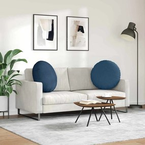 vidaXL Μαξιλάρια καθισμάτων 2 pcs ύφασμα Μπλε Ø60 x 21 εκ