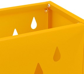 vidaXL Δοχείο Ομπρέλας Μουσταρδί, 28x12x41 εκ Χάλυβας