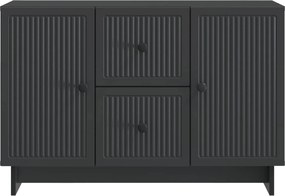 vidaXL Πλαϊνό γραφείο Μαύρο 89 x 34,5 x 60 εκ. Επεξεργασμένο Ξύλο