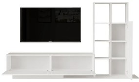 Σύνθετο Σαλονιού Damon σε Λευκό 211.2x29.5x123.6 εκ. 211.2x29.5x123.6 εκ.