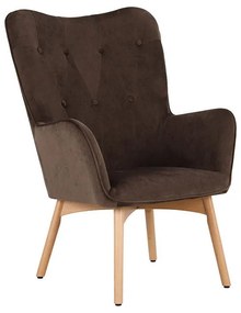 Armchair 8009 Fylliana Velvet Brown 67*72*97 cm