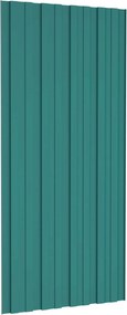 vidaXL Πάνελ οροφής 36 τεμ. Πράσινο 100 x 45 cm Γαλβανισμένος χάλυβας