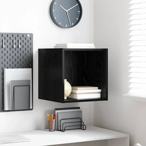 vidaXL Ντουλάπα Τοίχου Μαύρη δρυς 37 x 37 x 37 εκ Επεξεργασμένο ξύλο
