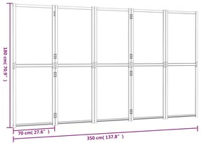 ΔΙΑΧΩΡΙΣΤΙΚΟ ΔΩΜΑΤΙΟΥ ΜΕ 5 ΠΑΝΕΛ ΜΑΥΡΟ 350 X 180 ΕΚ. 319181