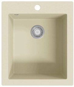 vidaXL Νεροχύτης με Μονή Γούρνα Μπεζ Γρανιτένιος