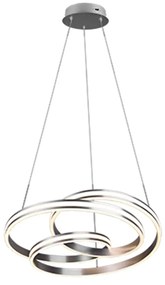 Φωτιστικό Οροφής Yara 326210107 60W Led Φ60cm 150cm Nickel Mat Trio Lighting Metal