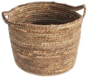 Καλάθι Από Φύλλο Μπανανιάς 00.06.61391 Φ34x22-24cm Ψάθινο Natural Mat