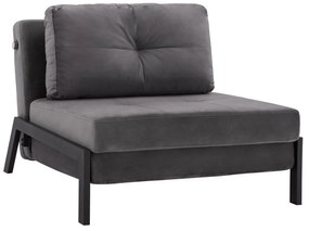 Πολυθρόνα - Κρεβάτι CONSTANCE C3078.11 Βελούδο Γκρί 95x92x66Υ εκ. 95x92x66 εκ.