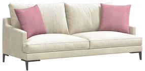 vidaXL Μαξιλάρι Καναπέ 2 pcs Ροζ 45 x 45 cm Υφασμάτινο Κορντουρά