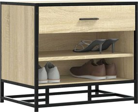 vidaXL Πάγκος παπουτσιών Δρυς sonoma 60x40x53,5 cm Επεξεργασμένο ξύλο