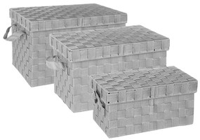 Καλάθια Αποθήκευσης (Σετ 3τμχ) F-V Boxes Grey 138130H