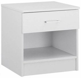 Κομοδίνο HM2345.05 Με Ένα Συρτάρι 45x35,5x47cm White Μελαμίνη