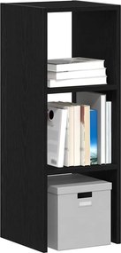 vidaXL Βιβλιοθήκη στοιβαζόμενη Μαύρη δρυς 30x30x80 cm