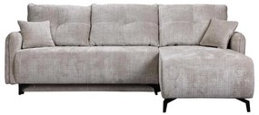 Γωνιακός Καναπές - Κρεβάτι Crown Μπέζ 248x179x81εκ 248x179x81 εκ.