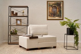 1-Seat Sofa-Bed Perenna Chenille Left - Cream Cream