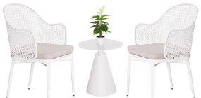 Σετ Κήπου Σαλόνι OREGO 3 τεμ. C21106.02 Αλουμίνιο σε Λευκό 58x55x83 εκ.