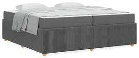 vidaXL Σκελετός Κρεβατιού Άλλο Σκούρο γκρι 200 x 200 cm ύφασμα