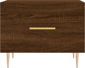 vidaXL Τραπεζάκια Σαλονιού 2 τεμ Brown Oak 50x50x40 εκ Επεξ. Ξύλο