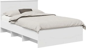 vidaXL Σκελετός Κρεβατιού Λευκό 120 x 123 εκ. Επεξεργασμένο ξύλο