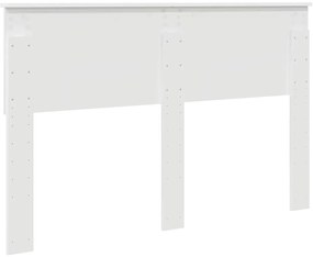 vidaXL Κεφαλάρι με κεφαλάρι Λευκό 140 cm Επεξεργασμένο ξύλο