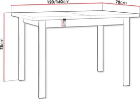 Επεκτεινόμενο τραπέζι Min X - Sonoma - 120.00Χ70.00Χ78.00cm