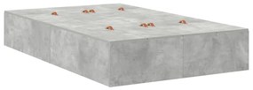 vidaXL Σκελετός Κρεβατιού Γκρι σκυροδέματος 200 x 120 x 31.5 εκ.