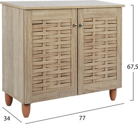 ΠΑΠΟΥΤΣΟΘΗΚΗ-ΝΤΟΥΛΑΠΙ CASSIOPE HM2208.02 ΜΕΛΑΜΙΝΗ SONAMA 77Χ34Χ67.5Υεκ.